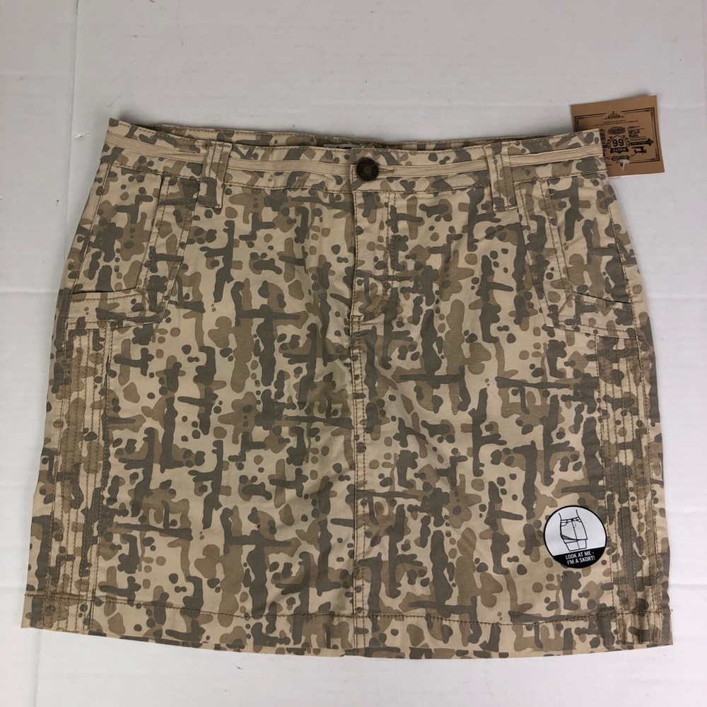 Route 66 Women’s Juniors 11/12 Skort Camouflage Tan New with Tags Mini Short